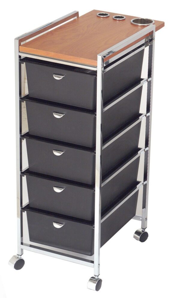 D29 Beauty Cart Laminated Top Wood with Tool Holders