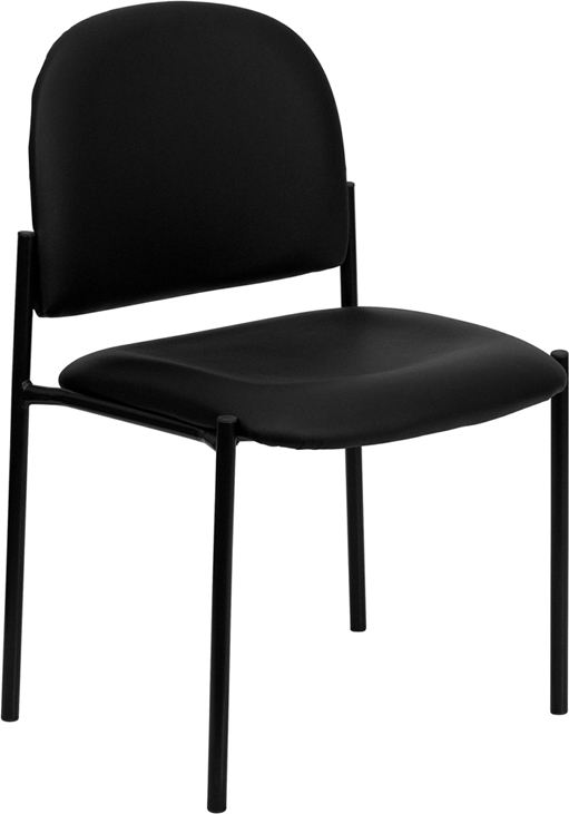 515 Italica Black Vinyl Salon Waiting Room Reception Chair