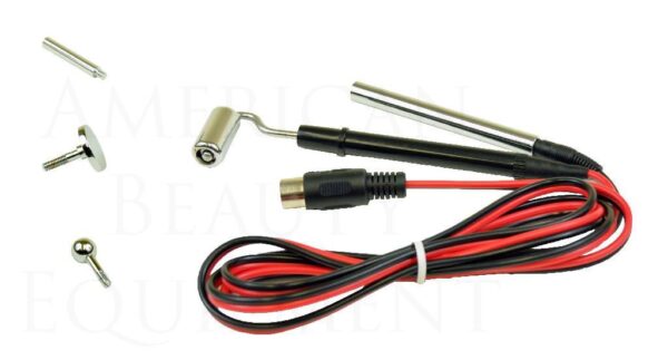 Galvanic Machine Handle Complete Set With 3 Heads and Wires