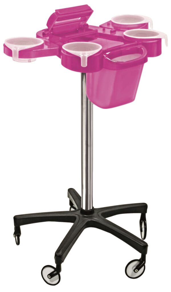 Salon Service Plus Hair Coloring Trolley, Foiler Plus Trash Can