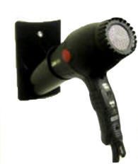 Black Plastic Hair Dryer Holder Model Wall From Italica