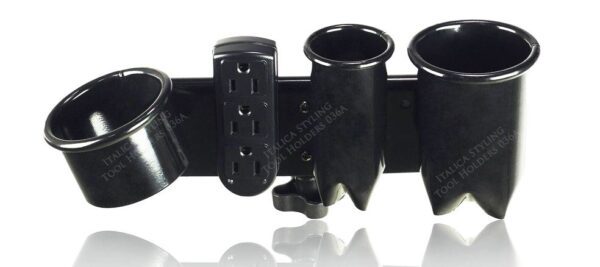 036A Salon Multi Styling Tool Holder Plus UL Electrical Outlet