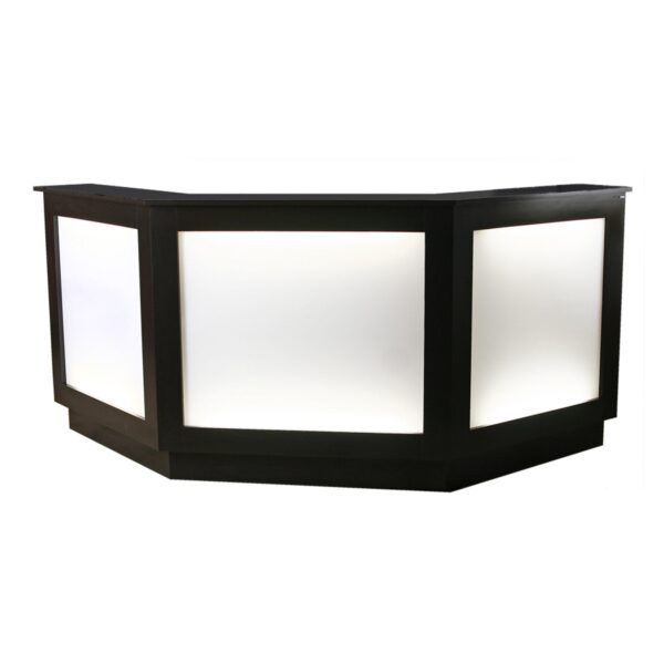 103061-72 Inch Lighted 3 Panel Salon Reception Desk