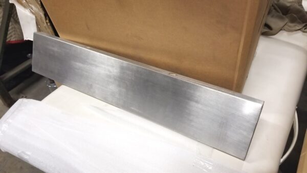 Stainless Steel Shelves Over Hard Wood