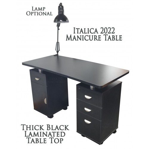 2022 Nail Table With Black Laminated Top