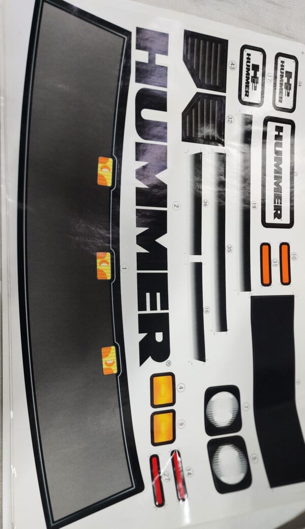 Small Single Seat Hummer Sticker Set