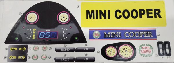 Kids Mini Cooper Ride On Styling Chair STICKER SET!