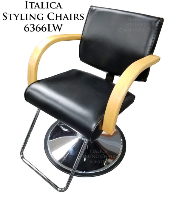 6366LW Katy Styling Chair Natural Wood Arms