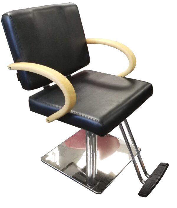 B032 Wide Styling Chair Light Wood Arms