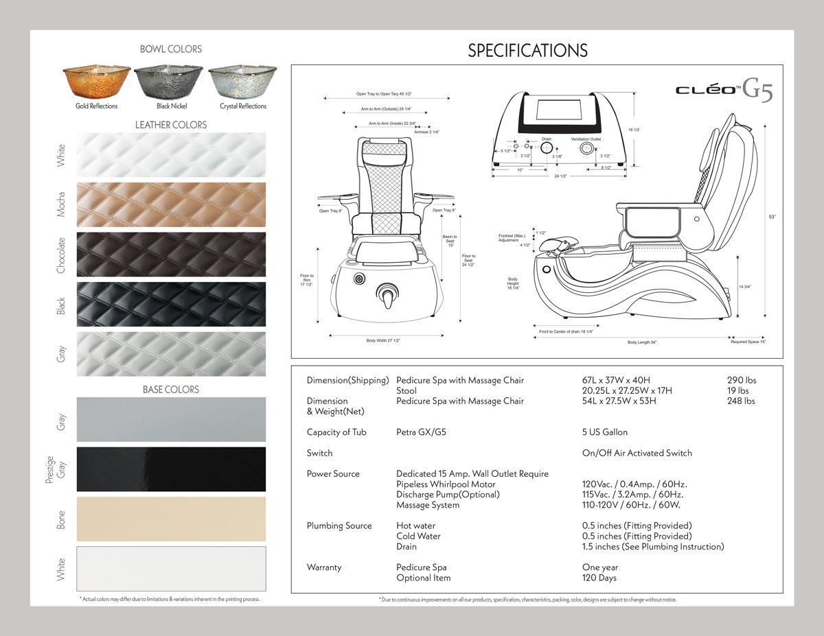 Cleo G5 Pedicure Spa With Pipeless Jet - Image 5