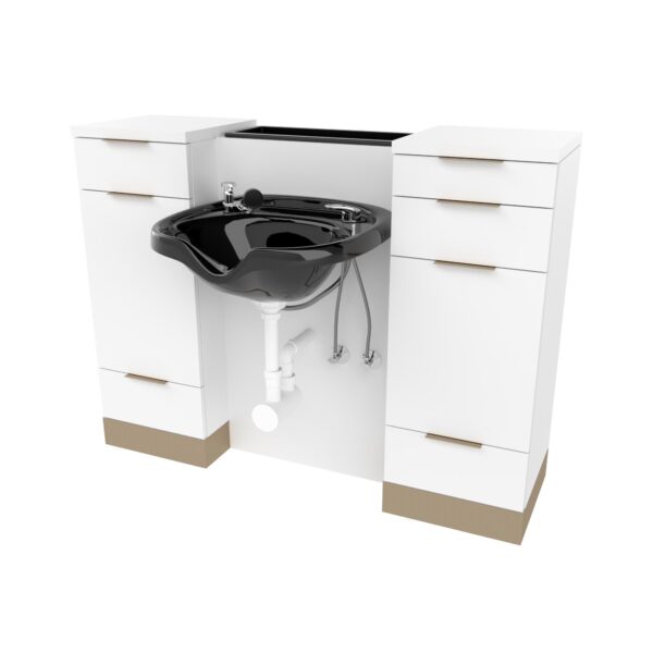 E1063P Double Cabinet Wet Booth Hair Station