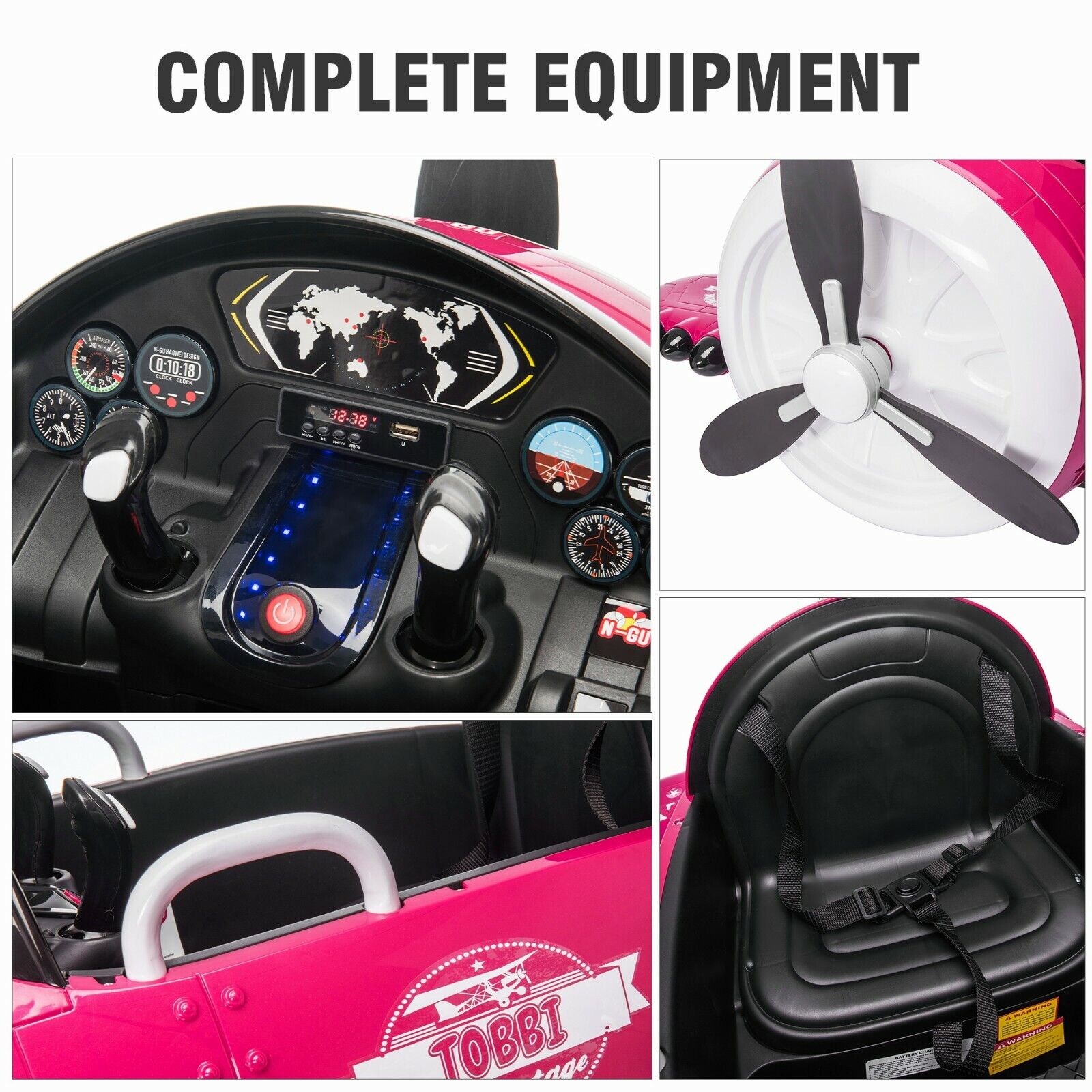 Pink Airplane Styling Chair For Girls High Quality Model - Image 5