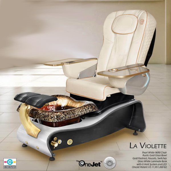 La Violette Pipeless Glass Bowl Pedicure Spa