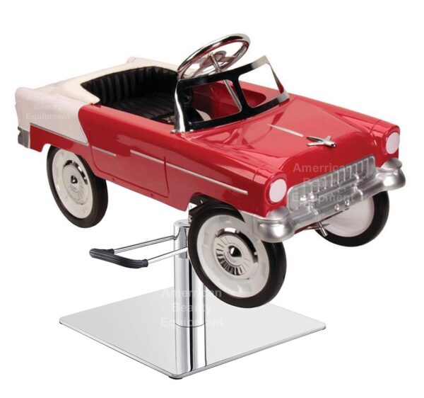 55 Cherry Red Metal Hair Styling Chair Car