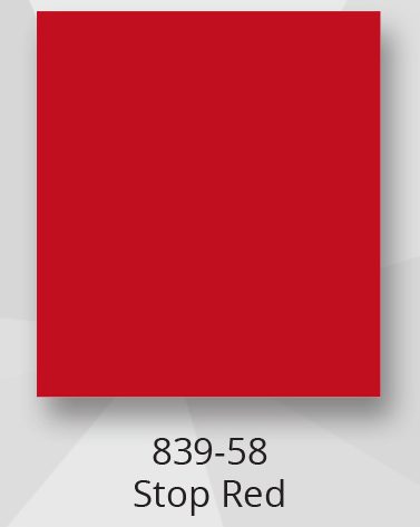 839-58 Stop Red $0.00