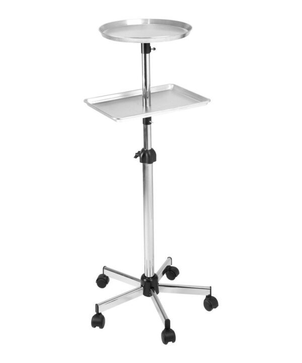 Pibbs ART68 Round Metal Mayo Utility Tray With Shelf