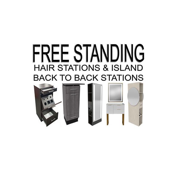 Free Standing Styling Stations & Islands Stations
