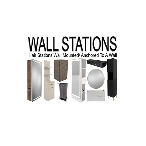 Wall Mounted Salon Styling Stations