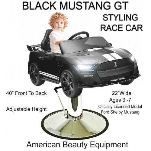 Black Mustang GT Styling Chair Car For Kids Hair Cuts