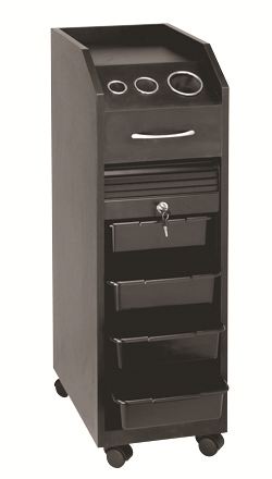 D38 Black High-Capacity Portable Hair Station