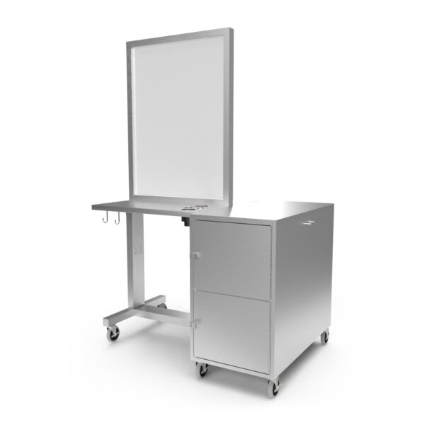 AV128 Mobile Stainless Steel Beauty Island Station