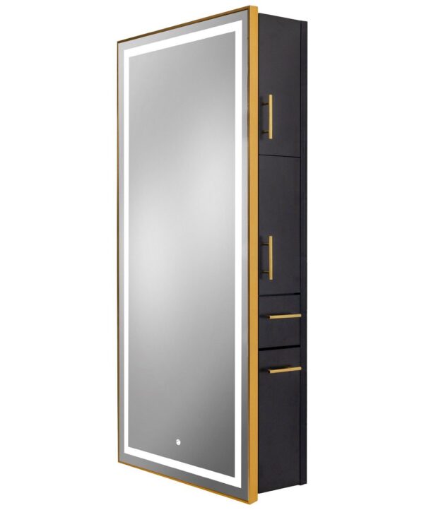 9220 Gold Frame LED Mirror Choose Laminate Color