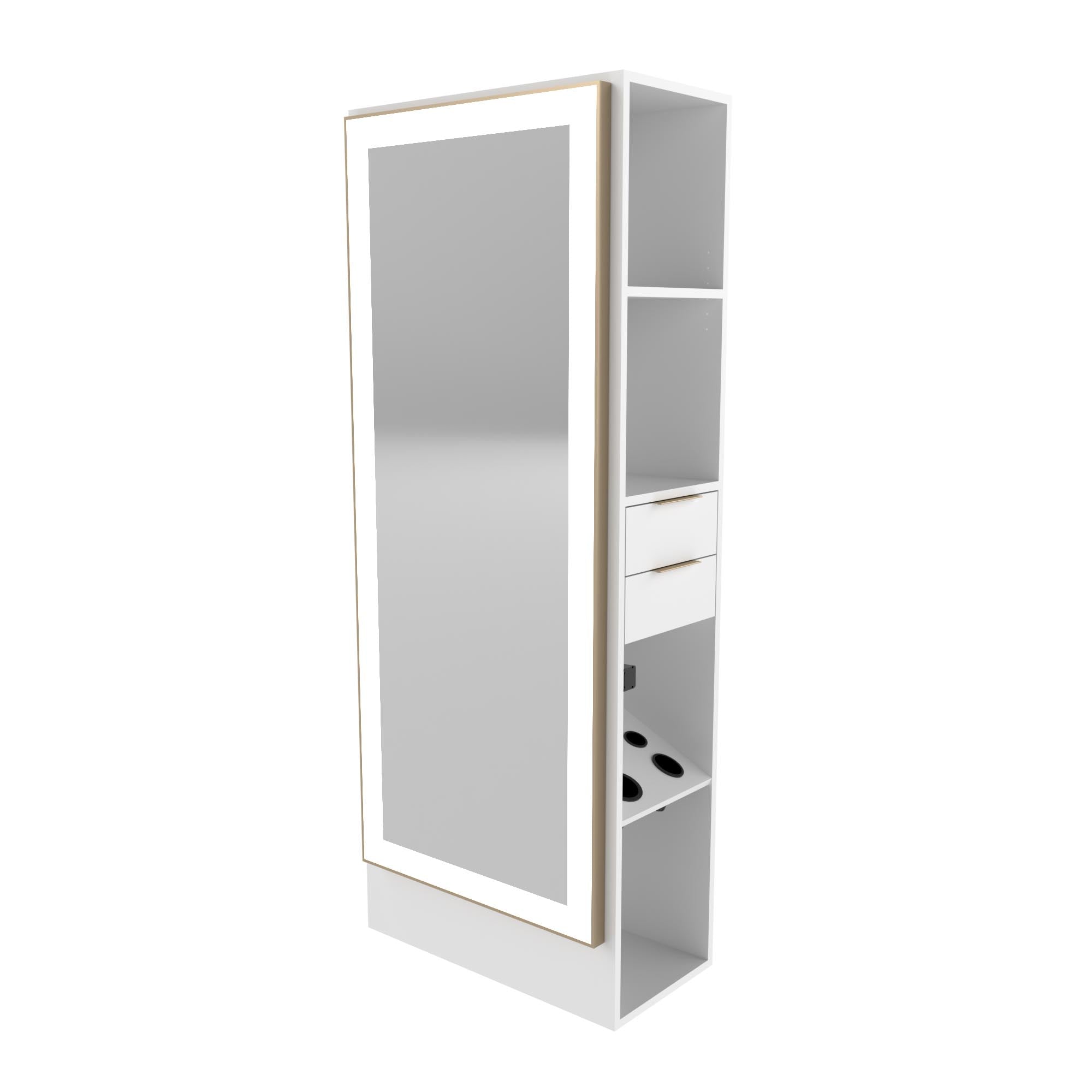 E1032P-R2 Styling Station With Floating Retail Shelves - Image 41