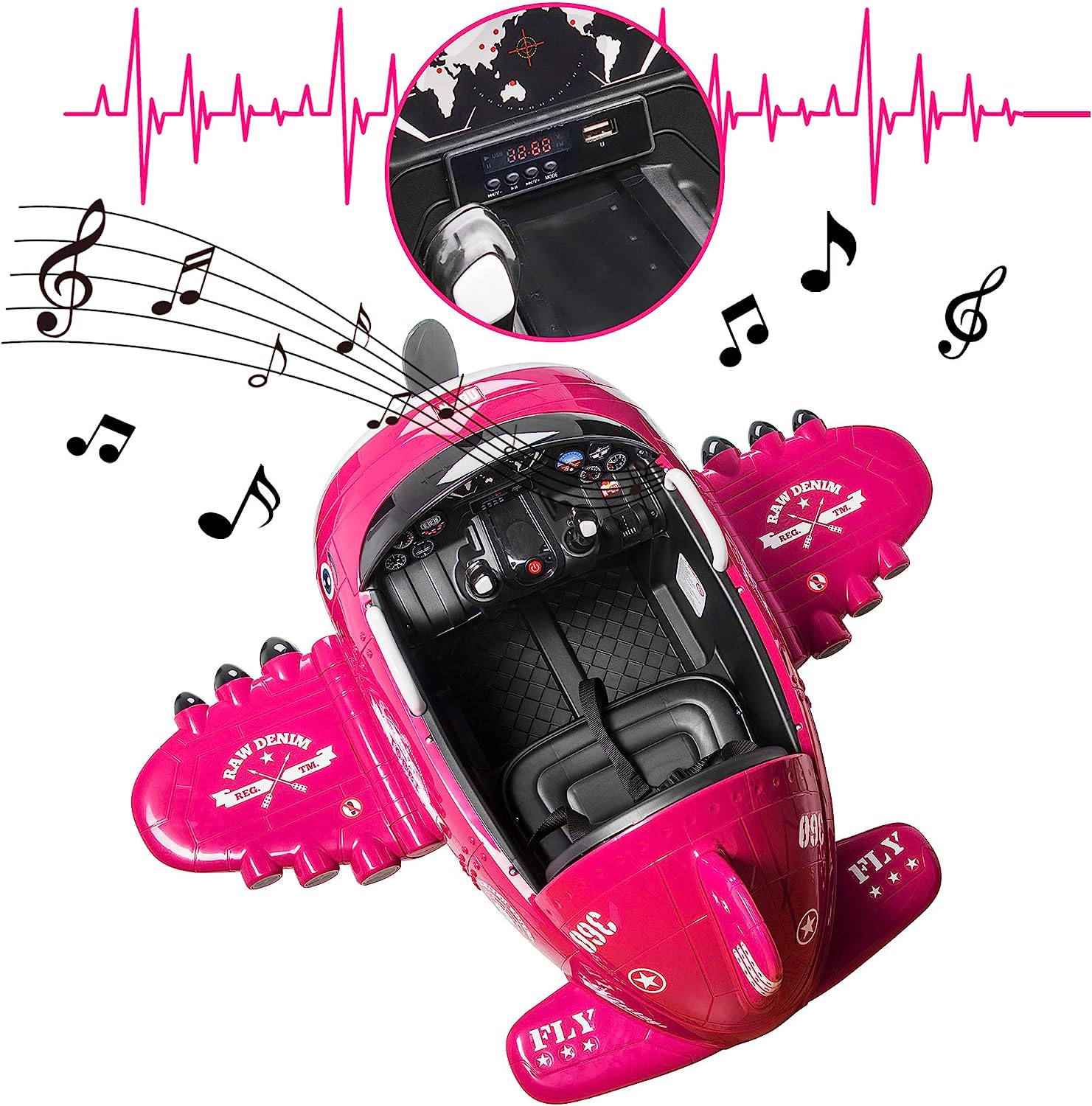 Pink Airplane Styling Chair For Girls High Quality Model - Image 3