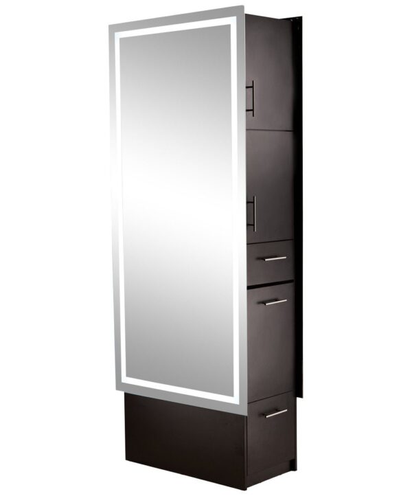 9110-05 LED Free Standing Styling Island For 2 Stylists