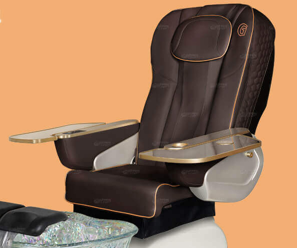 9690 Chocolate With Gold Chair- Free Pillow