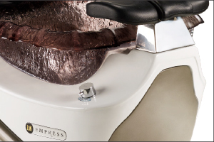 Empress LX White Base With Silver Trim Black Nickel Resin Bowl $0.00