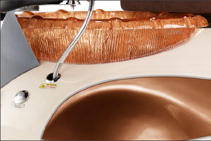 Empress RX Bone Base With Brown Trim Gold Resin Bowl $0.00